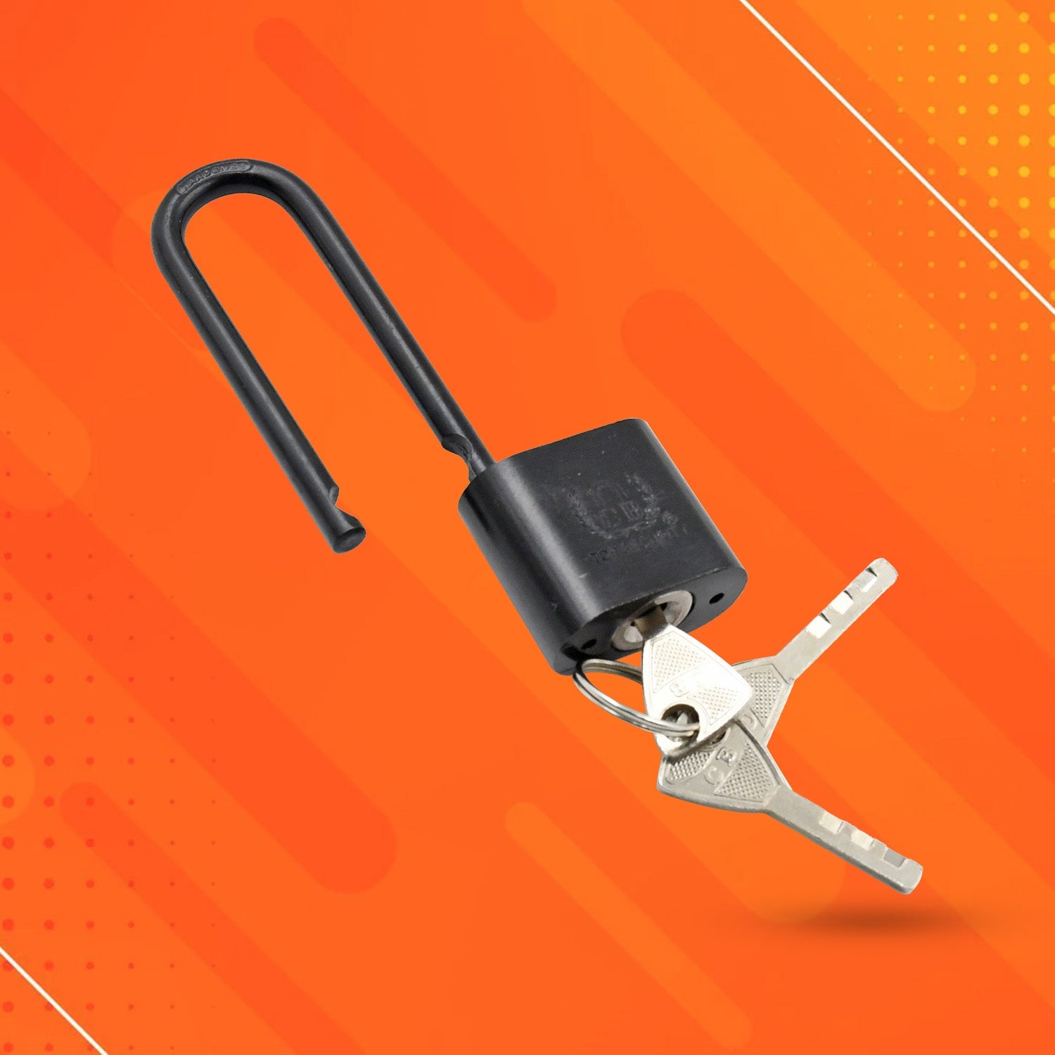 Keyed padlock for cabinets, with plastic beam. Keyed padlock for cabinets, with plastic beam.